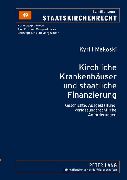 Kyrill Makoski | Kirchliche KrankenhäUser Und Staatliche Finanzierung | Buch-image
