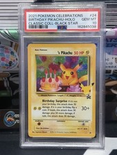 2021 POKEMON CELEBRATIONS CLASSIC COLLECTION #24 BIRTHDAY PIKACHU-HOLO PSA 10