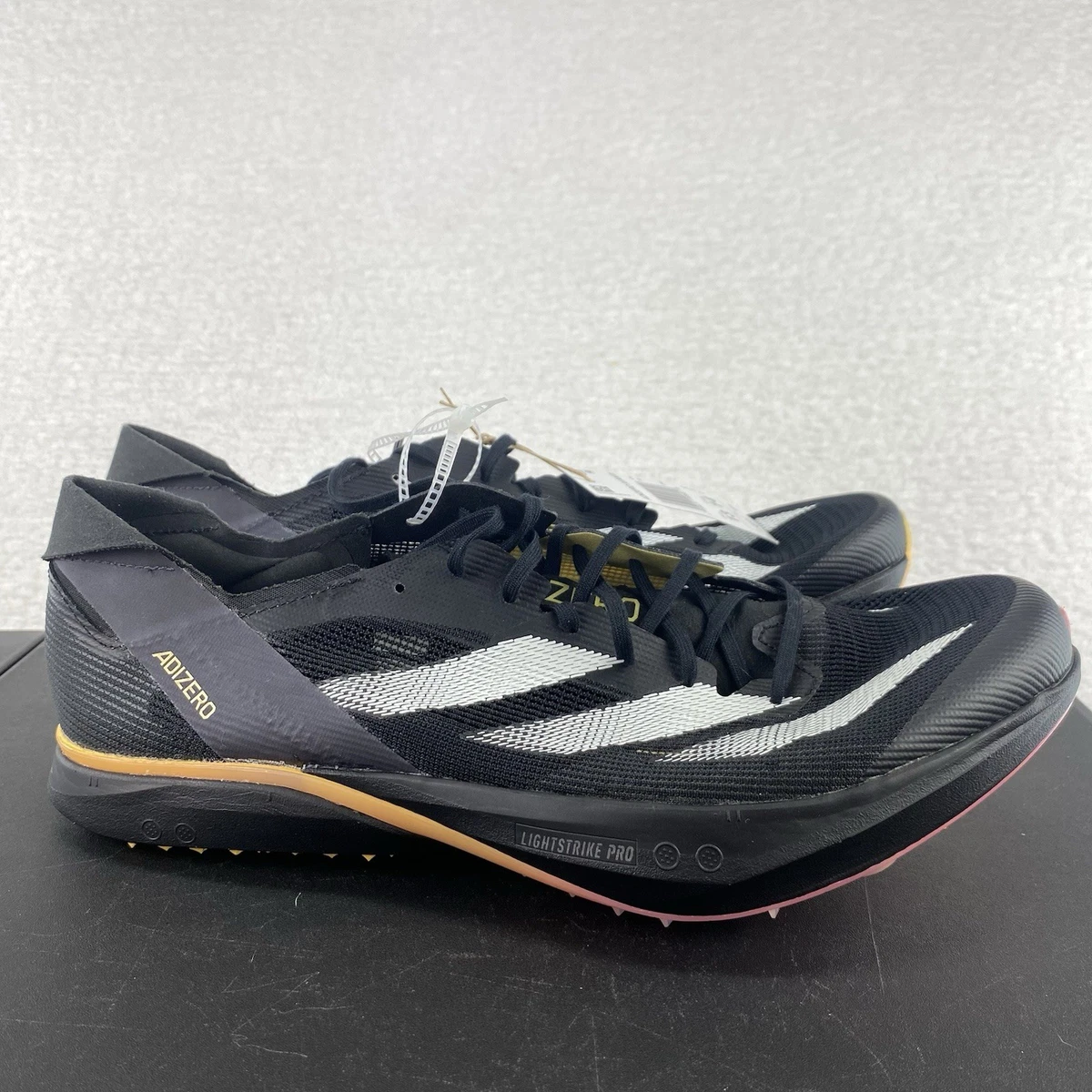 Adidas Adizero Avanti Shoes Men\'s Size 6 Womens 7 Black White Track Field Spikes adidas Adizero Avanti Spikes Black White for Sale  main image 2