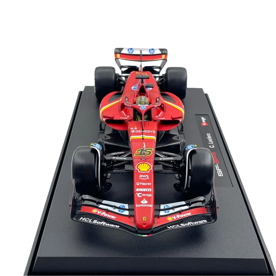 Modellino F1 Bburago 1/18 Ferrari SF-24 Charles Leclerc #16 Winner Monza GP 2024 - Immagine 2 di 4