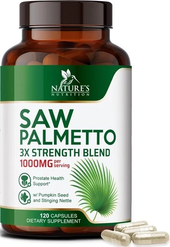 Saw Palmetto 1000mg Prostate Health Support Capsules for Men