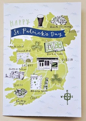 Happy St Patrick's Day  Greeting Card (incl. Envelope 5×7'')