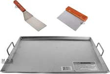 Griddle Flat Top Stainless Steel Grill Plancha Chef Pro Cooking Comal Heavy