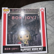 Funko Pop! Cubierta de álbum con estuche: Bon Jovi - Figura de vinilo resbaladiza cuando está mojada #68