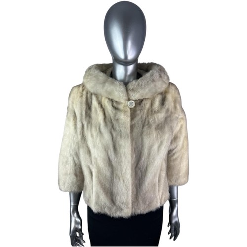 Sapphire MINK Evening Jacket, Bolero, S, Certified Vintage Fur w/Storage Bag - Picture 1 of 10