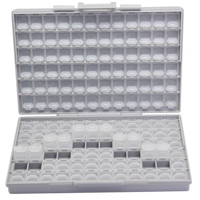 AideTek Box-all 144 Compartments Empty Plastic Storage SMD Parts Organizer