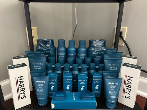 Huge Lot Of 40 Harry's Products: Razors, Shave Gel, Lotion, Balm (Full ...