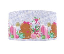 1.5" 1 yard Christmas Gingerbread girl cookie Grosgrain Ribbon 1239464