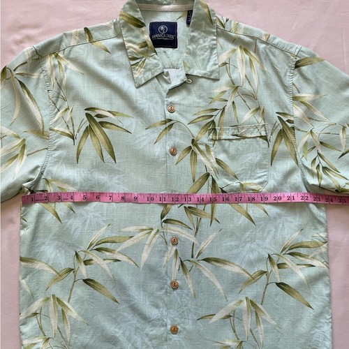 Camicia hawaiana Jamaica Jaxx Island Outfitters uomo 100% seta verde taglia XL - Foto 5 di 7