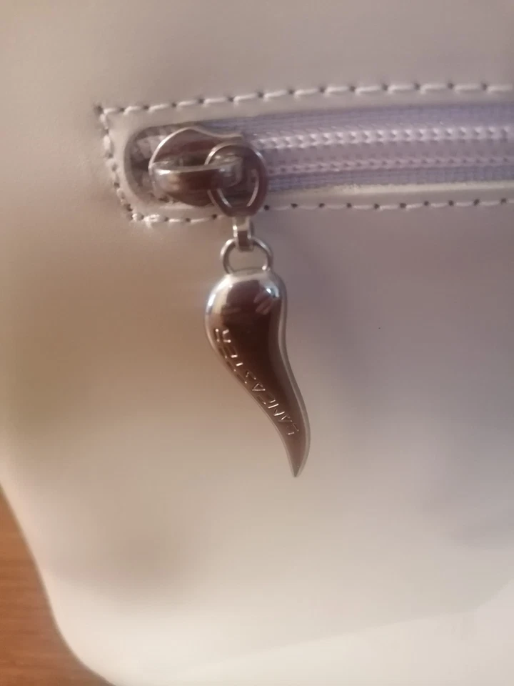 sac à main LANCASTER blanc Crème Cuir - Photo 4/4