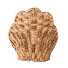 Handwoven Storage Bin For Toy Cosmetics Shell Pattern Decorative Room Essential