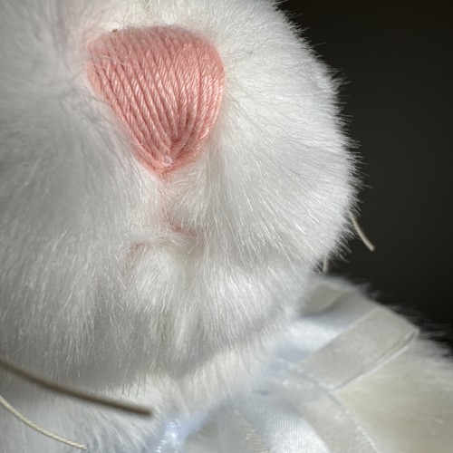 TY Beanie Classic Cashmere the Rabbit Beanie Baby 2001 White Plush Large Bunny - Picture 22 of 24
