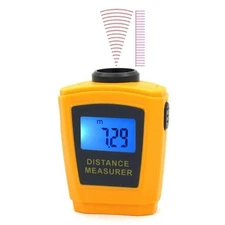 Mini Ultrasonic Distance Meter Orange Laser Pointer