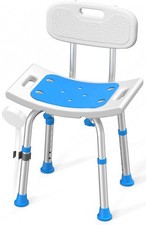 Shower Chair for Inside Shower with Removable Back, 400 lbs Heavy Duty Bath S...