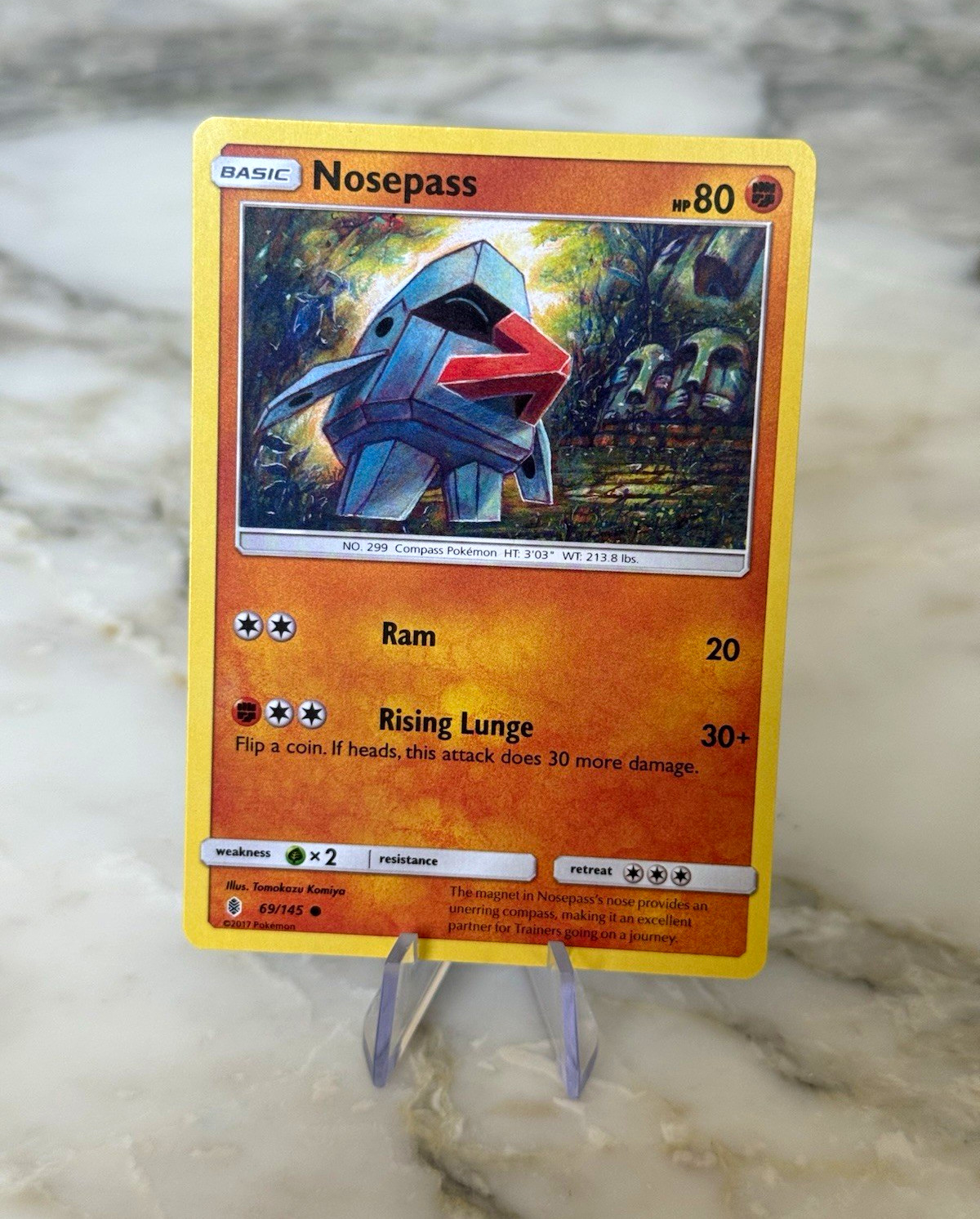 Pokemon - Nosepass 69/145 - Common - Guardians Rising - NM