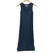 Madewell XXS Gray Tank Maxi Dress Pockets Viscose Blend Sleeveless Casual 42"