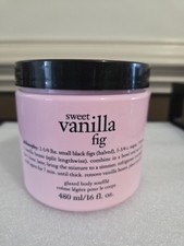 Philosophy SWEET VANILLA FIG Glazed Body Souffl Daily Cream 16 Fl. Oz READ NEW