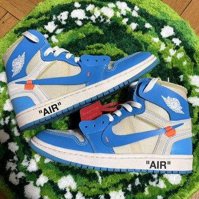 6.5M/8W - Off White Air Jordan 1 Retro High OG UNC University Blue - AQ0818 148