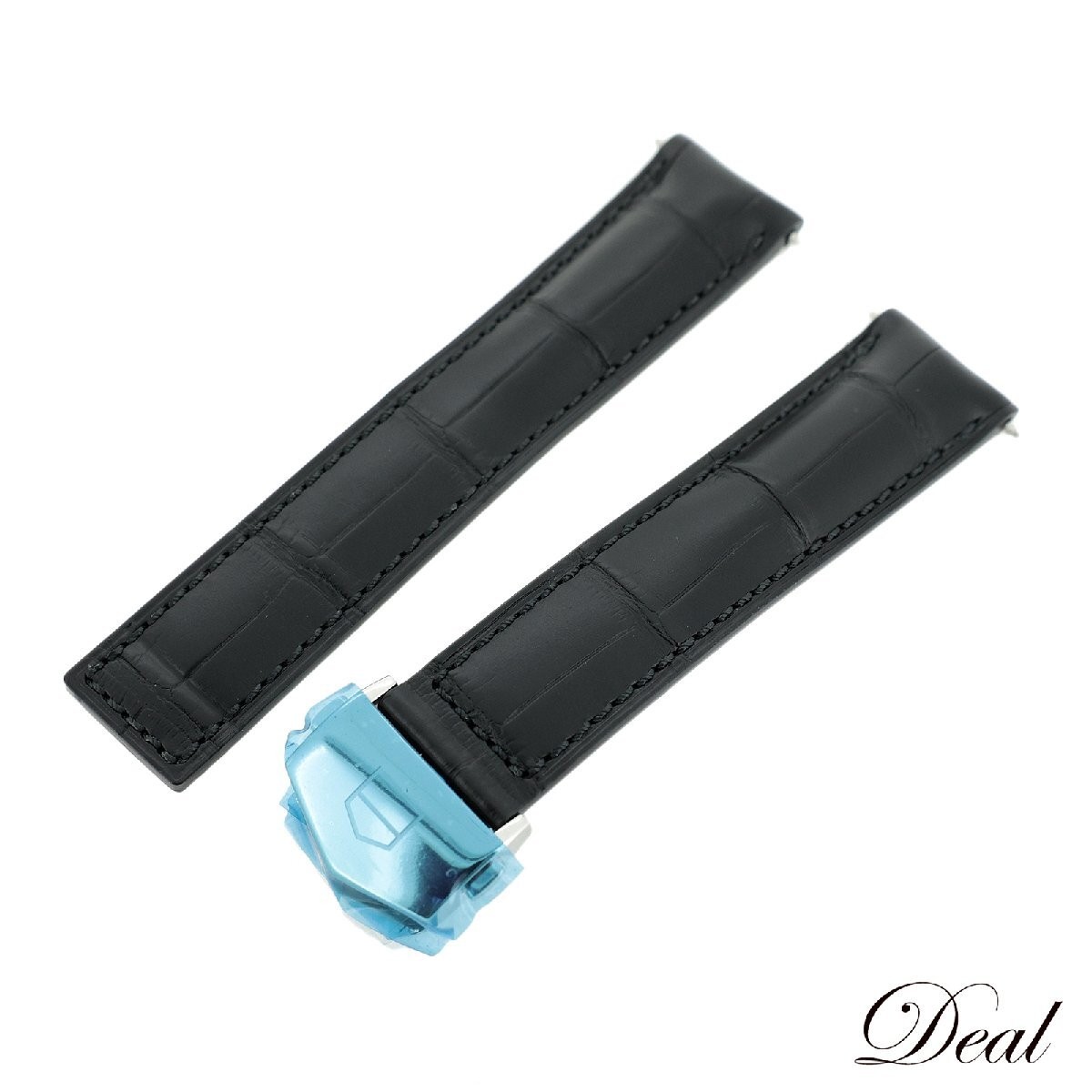 TAG HEUER Carrera Black Leather Belt with D Buckle for Men Watch Strap