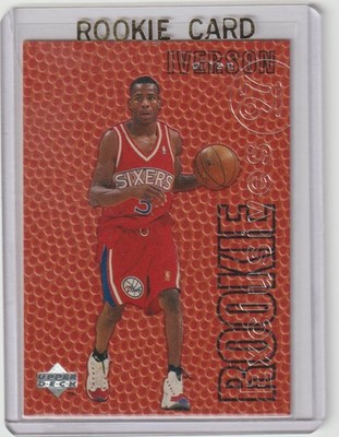 Allen Iverson 1996-97 Upper Deck Rookie Exclusives RC #R1 76ers Hall of Fame