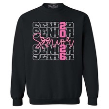 Linda Sudadera Senior con Lazo Clase de 2026 Cuello Redondo Senior Graduate