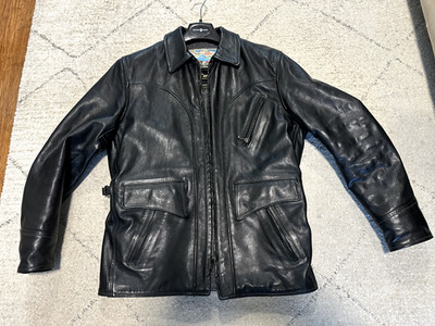Aero Leather Jacket Hercules Tagged 38/40 Vicenza Leather with Alpaca Wool
