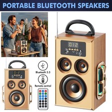 Neu Tragbarer Wireless Bluetooth 5.3 Lautsprecher Stereo Subwoofer SD Musicbox