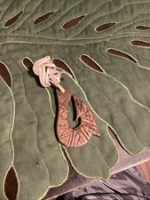 Koa Wood Carved Fish Hook Necklace Hawaiian Wood Hook Adjustable Cord Choker