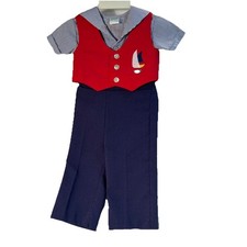 NEW JC PENNEY VINTAGE MADE IN USA TODDLER BOY OUTFIT SIZE 1 1/5 23-26 POUNDS
