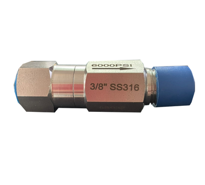 #ad 3 8quot; High pressure check valve S.S. 316 6000 PSI Inline check valves $37.89