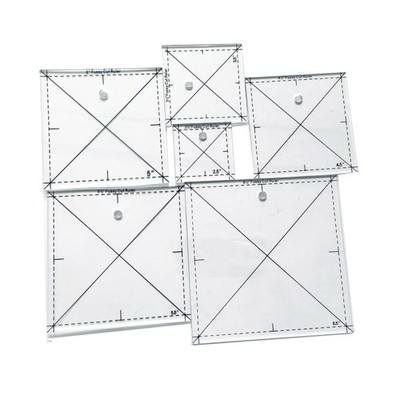 6Pcs Acrylic Fussy Cut Ruler for Precise Cutting, Quilting, and Crafting Proj...