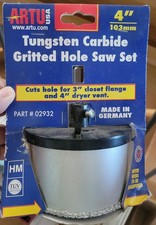 Artu USA Tungsten Carbide Gritted Holesaw Hole Saw 4", 02932 Made in Germany