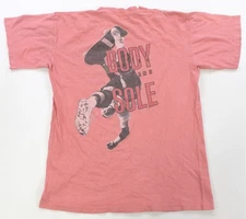 Rare VTG VISION STREET WEAR Body and Sole Spell Out T Shirt 90s Skater Pink M