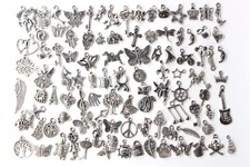100stk Silber Verschiedene Anhänger Charms f...