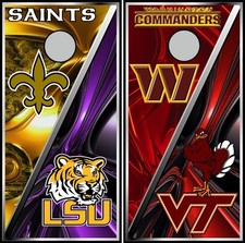 saints lsu washington vt 1023 cornhole board vinyl wraps