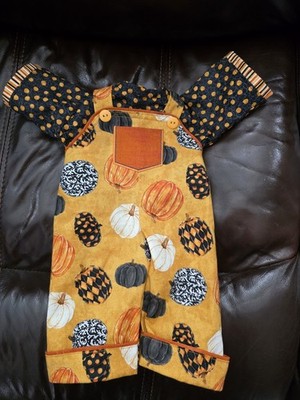 Handmade Outfit for 20'' Cabbage Patch Kid Doll Overalls Fall Pumpkin Halloween 