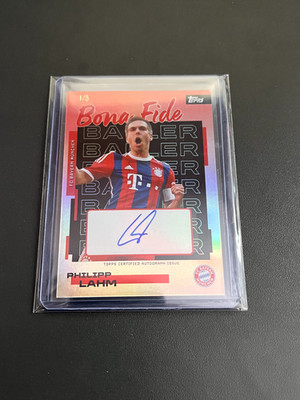 Topps FC Bayern München Team Set    Philipp Lahm /5 Auto Autogramm BBA-PL