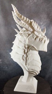 Drachenbüste 53cm Büste Drache Figur Deathwing Fantasy Gaming Sammlung Deko 3d 