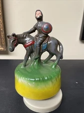 Antique Vintage Don Quixote Knight Of Armor Working Music Box Sankyo Japan