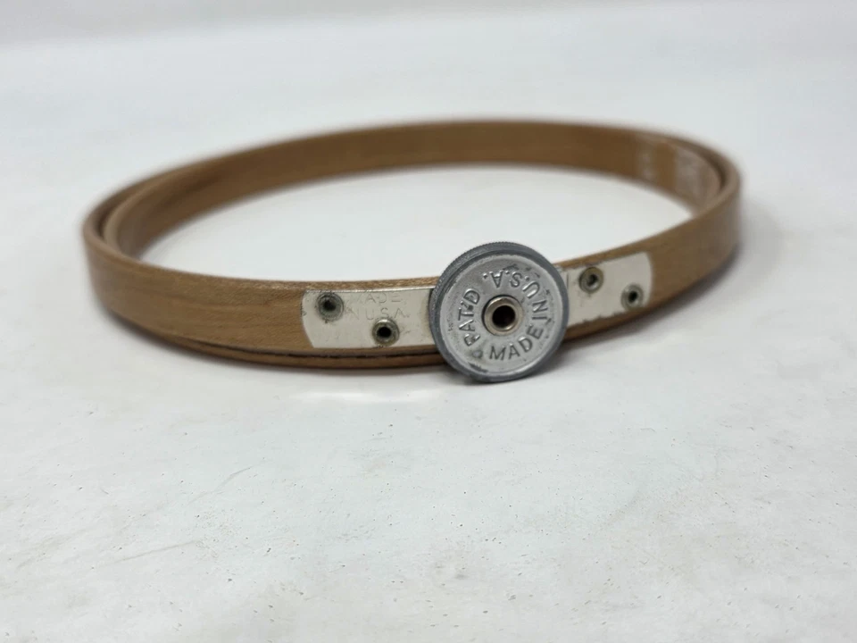 Vintage QUEEN Tension Wheel 5" Wood Embroidery Hoop Felt Lined Made in USA - Image 3 of 4