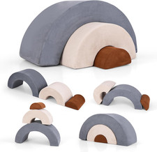 Climbing Toys for Toddlers, 3Pc Foam Climbing Blocks Rainbow Shaped Indoor Play