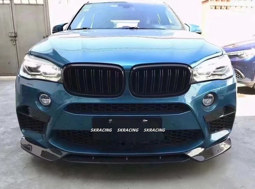 REAL CARBON FIBER Front Bumper Lip Chin Spoiler Fits BMW X5M F85 X6M F86 2015-19 - Picture 8 of 10