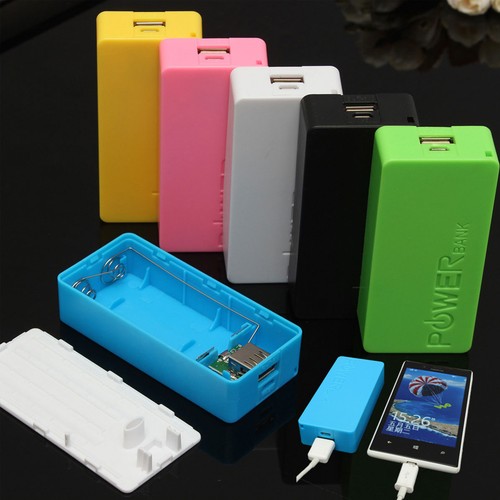 Power Bank 2x18650 Akku Batterie DIY Box Case USB Ladegerät für Smartphone Handy