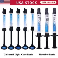 DX Dental Universal Curing Light Composite Resin A1-B1/Flowable Resin Syringe