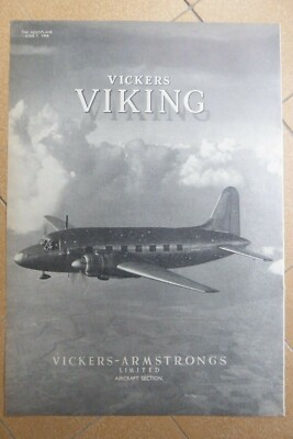 6/1946 PUB VICKERS ARMSTRONGS VIKING AIRLINER PLANE ORIGINAL AD
