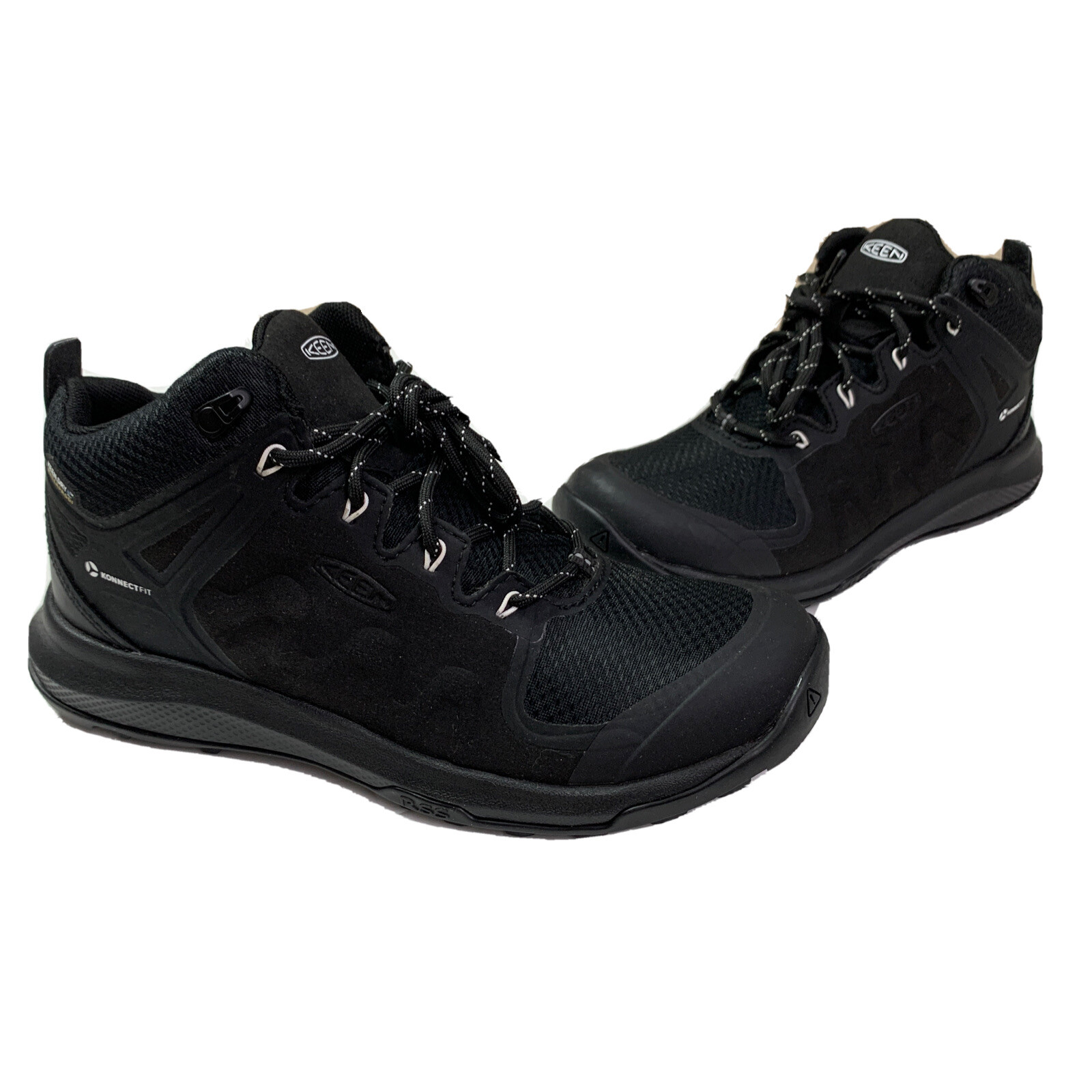 Scarpone da trekking KEEN donna Explore MID impermeabile nero stella bianco taglia 7 5 nuovo senza scatola