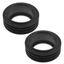 2x Flush Pipe Connector Rubber Sleeve Seal Drain Pipe Toilet Accessory