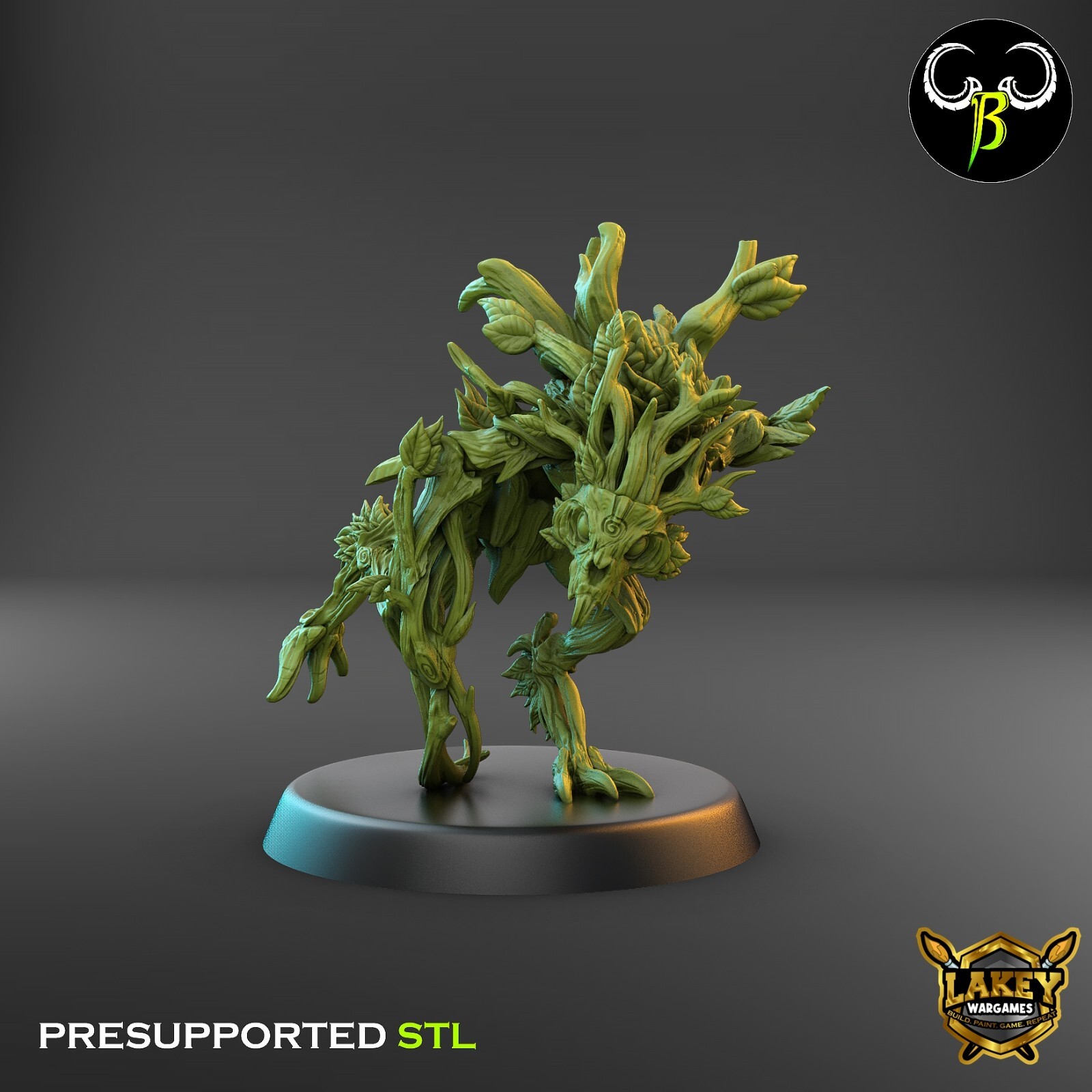 Vine Spirit Sword | Forest Spirit | 3D Printed Miniature | Clay Beast Creation |