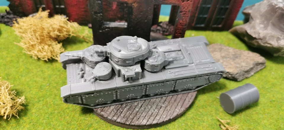 T-35 Pesante Carro Armato Sovietico Russia Non Verniciato Modello 3D 1:87 1:72 - Immagine 3 di 4