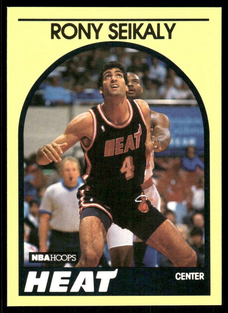 Rony Seikaly Miami Heat #53 1990-91 NBA Hoops Basketball Card